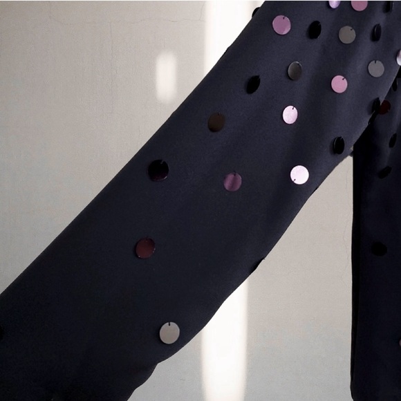 NWT Alfani Black/Gilded Plum Sequin Embellished Top - Picture 12 of 12